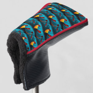 Green Palm Leaf Pattern Golf Head Cover