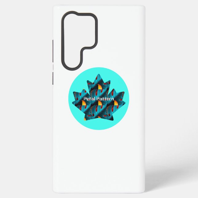 Green Palm Leaf Pattern Samsung Galaxy S22 Ultra Case (Back)