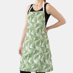 Green Palm Leaves Apron