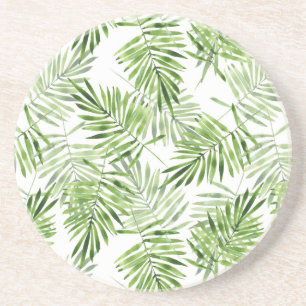 Green Palm Leaves Coaster