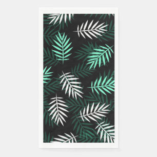 Green Palm Leaves Design Napkin