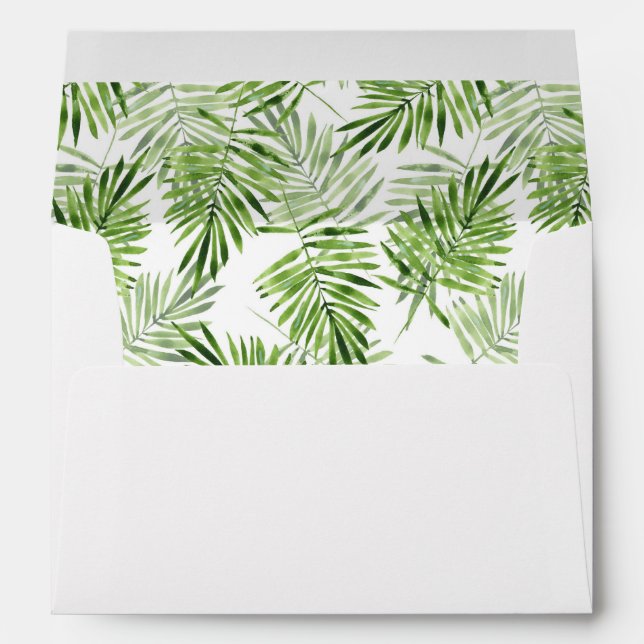 Green Palm Leaves Envelope (Back (Bottom))