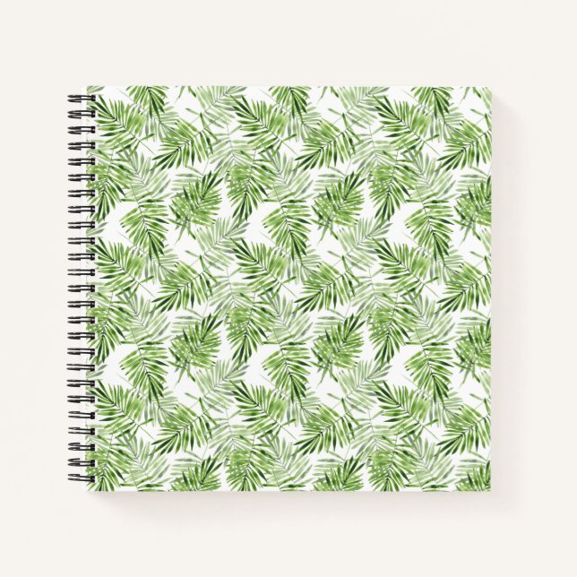Green Palm Leaves Notebook (Front)