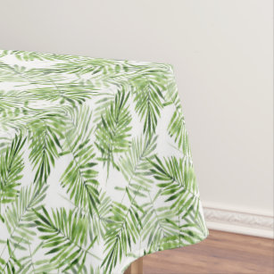 Green Palm Leaves Tablecloth