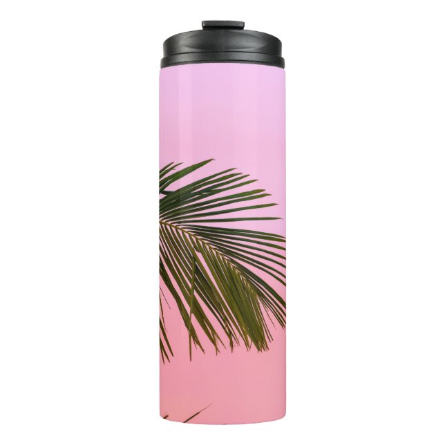GREEN PALM PLANT THERMAL TUMBLER (Front)
