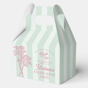 Green Palm Spring Pastel Beach Bachelorette Party Favour Box
