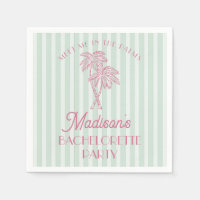 Green Palm Spring Pastel Beach Bachelorette Party