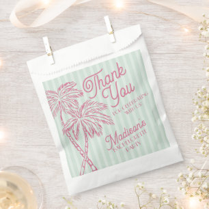 Green Palm Spring Pastel Beach Party Favour Favour Bags