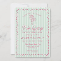 Green Palm Springs Pastel Beach Bachelorette Party