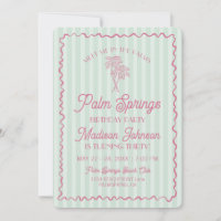 Green Palm Springs Pastel Beach Birthday Party