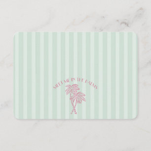 Green Palm Springs Pastel Beach Registry Insert
