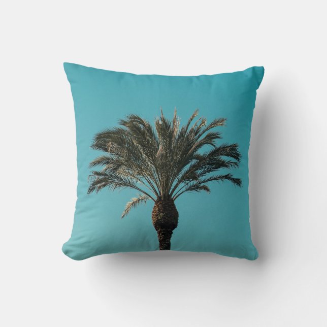Green palm tree cushion (Front)