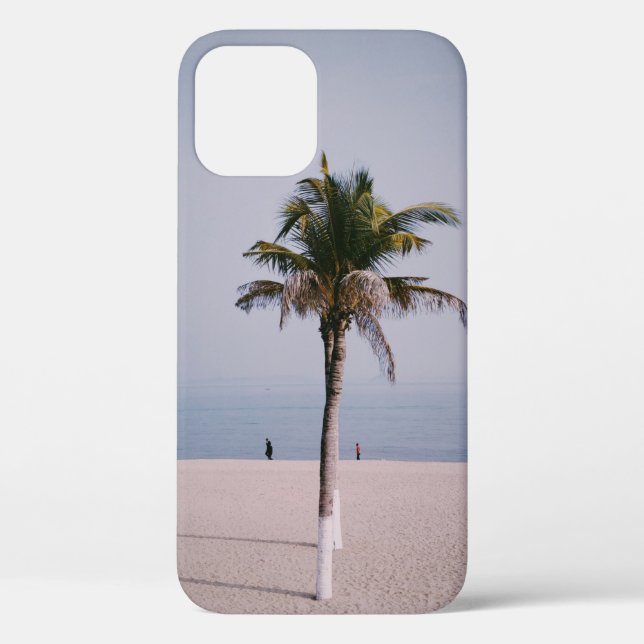 Green palm tree on seashore Case-Mate iPhone case (Back)