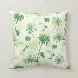 Green Palm Tree Pattern Cushion