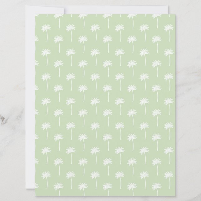 green palm tree scrapbooking paper (Front)