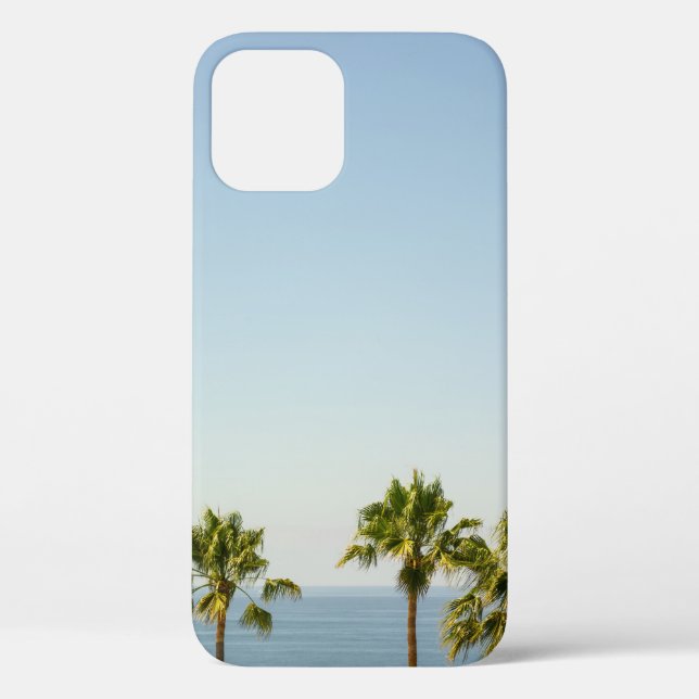 Green palm tree under white sky in the morning Case-Mate iPhone case (Back)