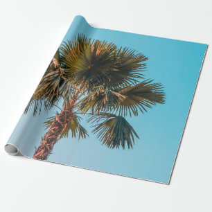 Green palm tree wrapping paper