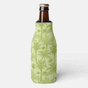 Green Palm Trees Pattern Bottle Cooler