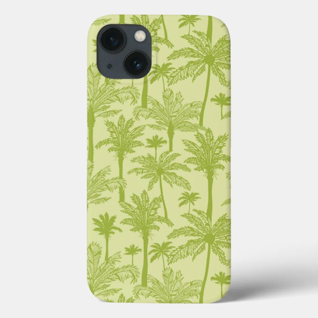 Green Palm Trees Pattern Case-Mate iPhone Case (Back)
