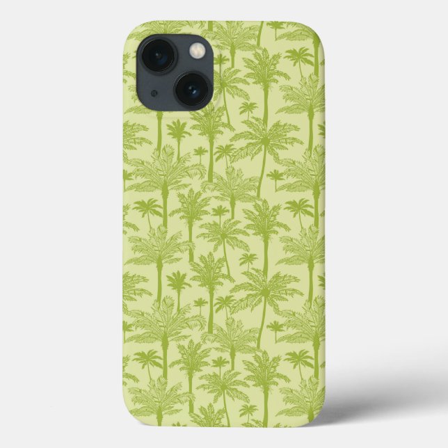 Green Palm Trees Pattern Case-Mate iPhone Case (Back)