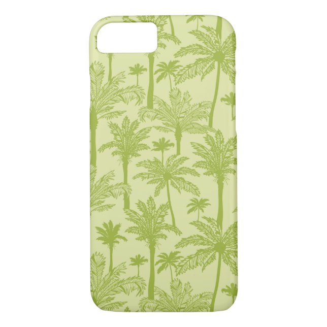 Green Palm Trees Pattern Case-Mate iPhone Case (Back)