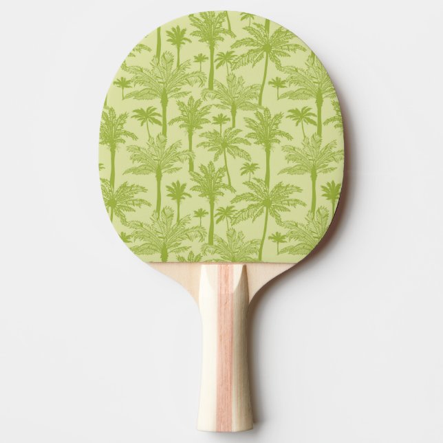 Green Palm Trees Pattern Ping Pong Paddle (Front)