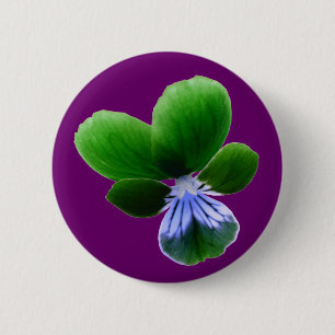 Green Pansy Button