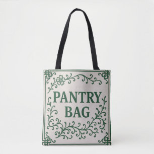 "GREEN PANTRY BAG" - CHINOISERIE TOTE  BAG