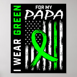 Green Papa Kidney Disease Cerebral Palsy Awareness Poster