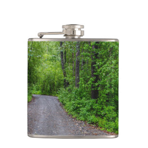 Green Paradise Hip Flask