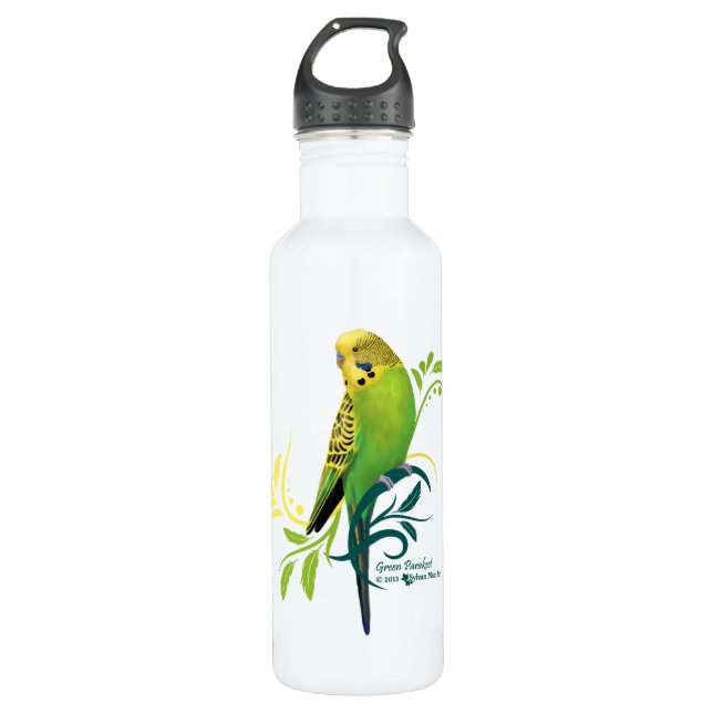 Green Parakeet 710 Ml Water Bottle (Front)
