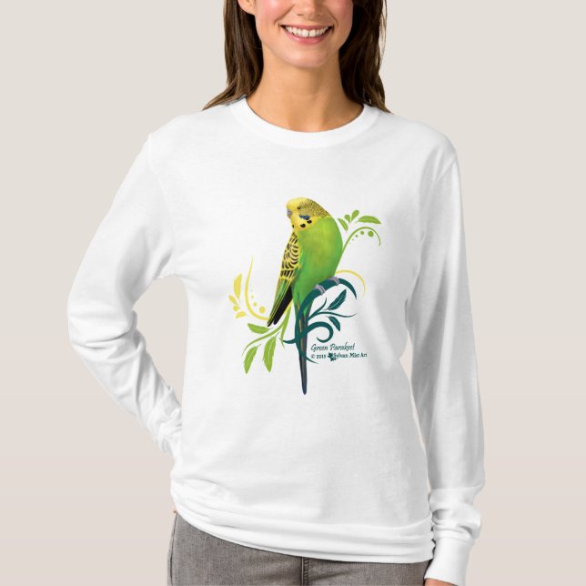Green Parakeet T-Shirt (Front)