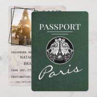 Green Paris Passport Save The Date