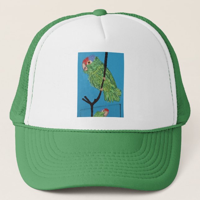 green parrot hat (Front)
