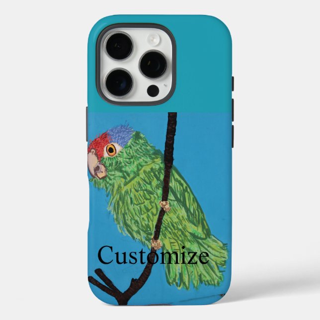 green parrot iphone case (Back)