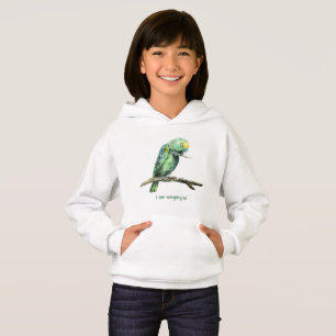 Green parrot winging it hoodie