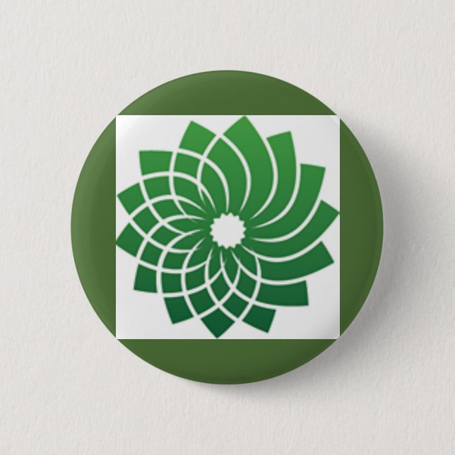 Green Party Logo 6 Cm Round Badge (Front)