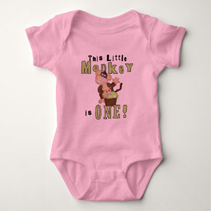 Green Party Monkey 1st Birthday Tshirts and Gifts