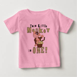Green Party Monkey 1st Birthday Tshirts and Gifts