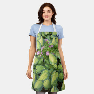 Green Passion Flower Botanical Apron Tropical Fl