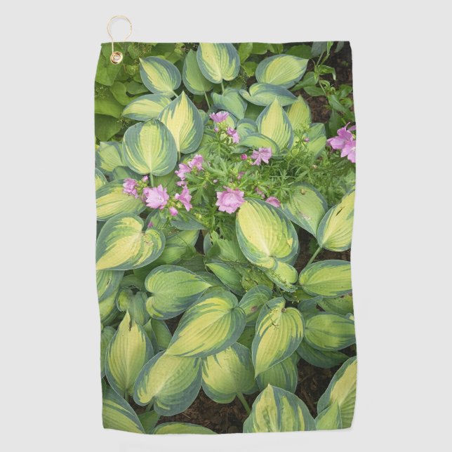 Green Passion Flower Botanical Golf Towel | Tropic (Front)