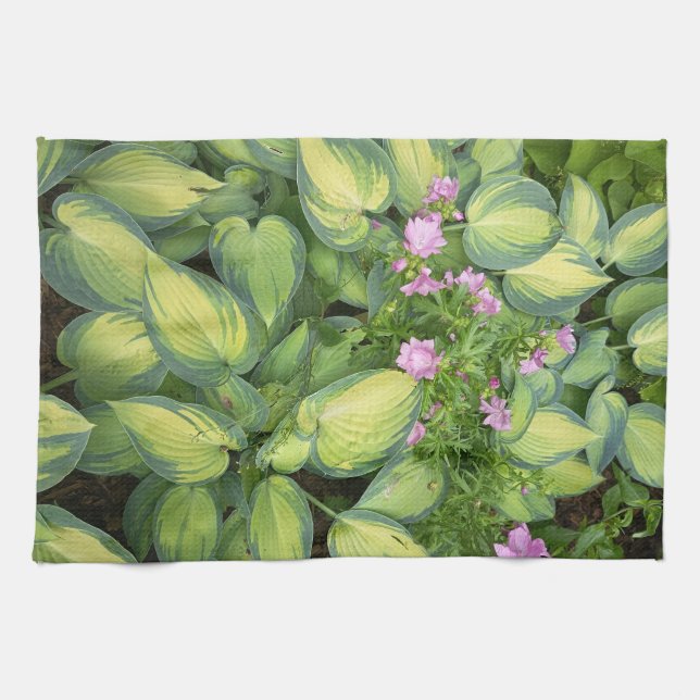 Green Passion Flower Botanical Kitchen Towel | Tro (Horizontal)