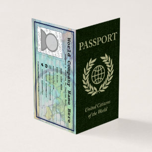 green passport business card