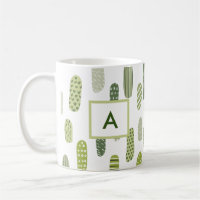 Green Pastel Abstract Monogram