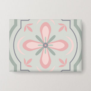 Green Pastel Floral Tiles