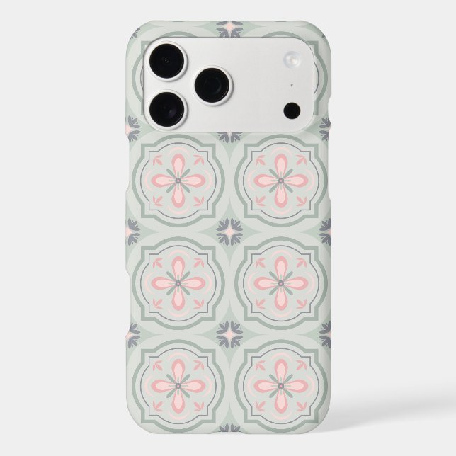 Green Pastel Floral Tiles (Back)