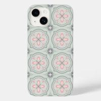 Green Pastel Floral Tiles