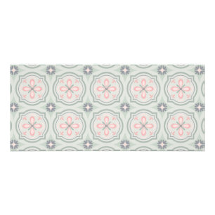 Green Pastel Floral Tiles Rack Card
