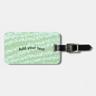 Green pastel glitter sparkle name text boho retro luggage tag