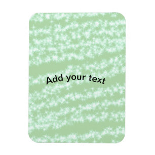 Green pastel glitter sparkle name text boho retro magnet
